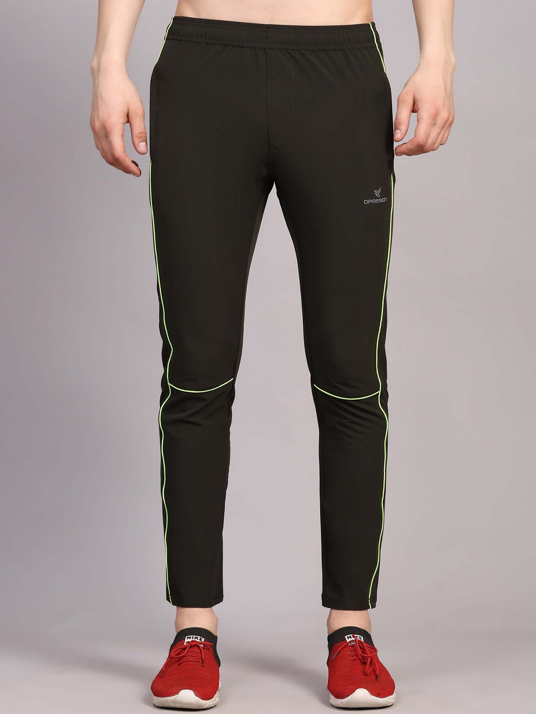 Dpassion Men Slip-On Running Sports Track Pants