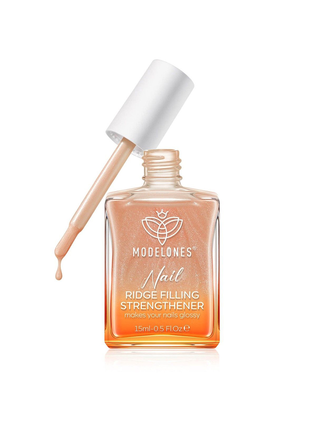 Modelones Nail Ridge Filling Strengthener Gel Nail Polish - 15 ml - Light Brown