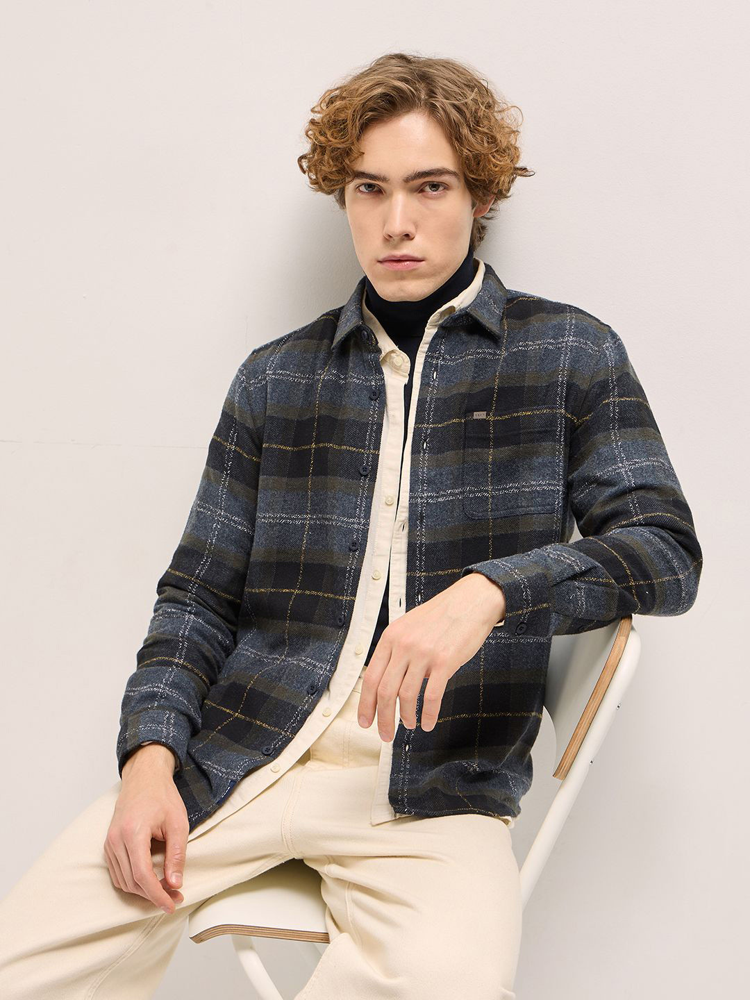 THE BEAR HOUSE Men Slim Fit Buffalo Checked Cotton Casual Shirt