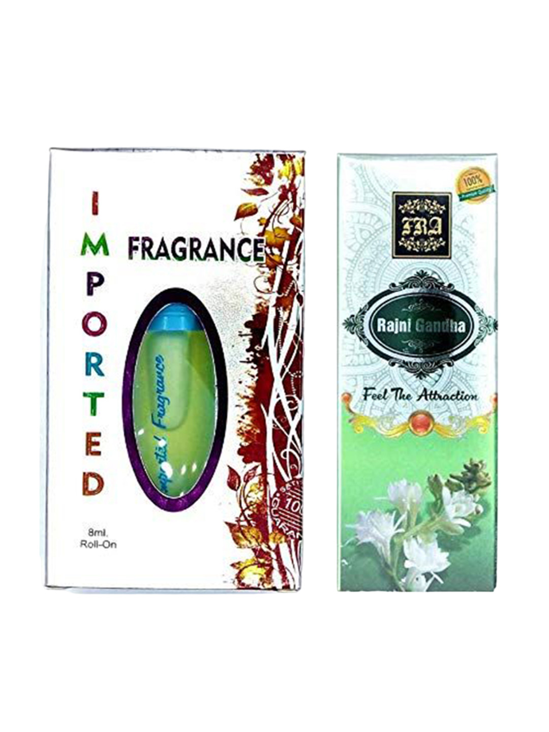 RAVIOUR LIFESTYLE Set Of 2 Imported & Rajni Gandha Roll On Attar - 8ml Each