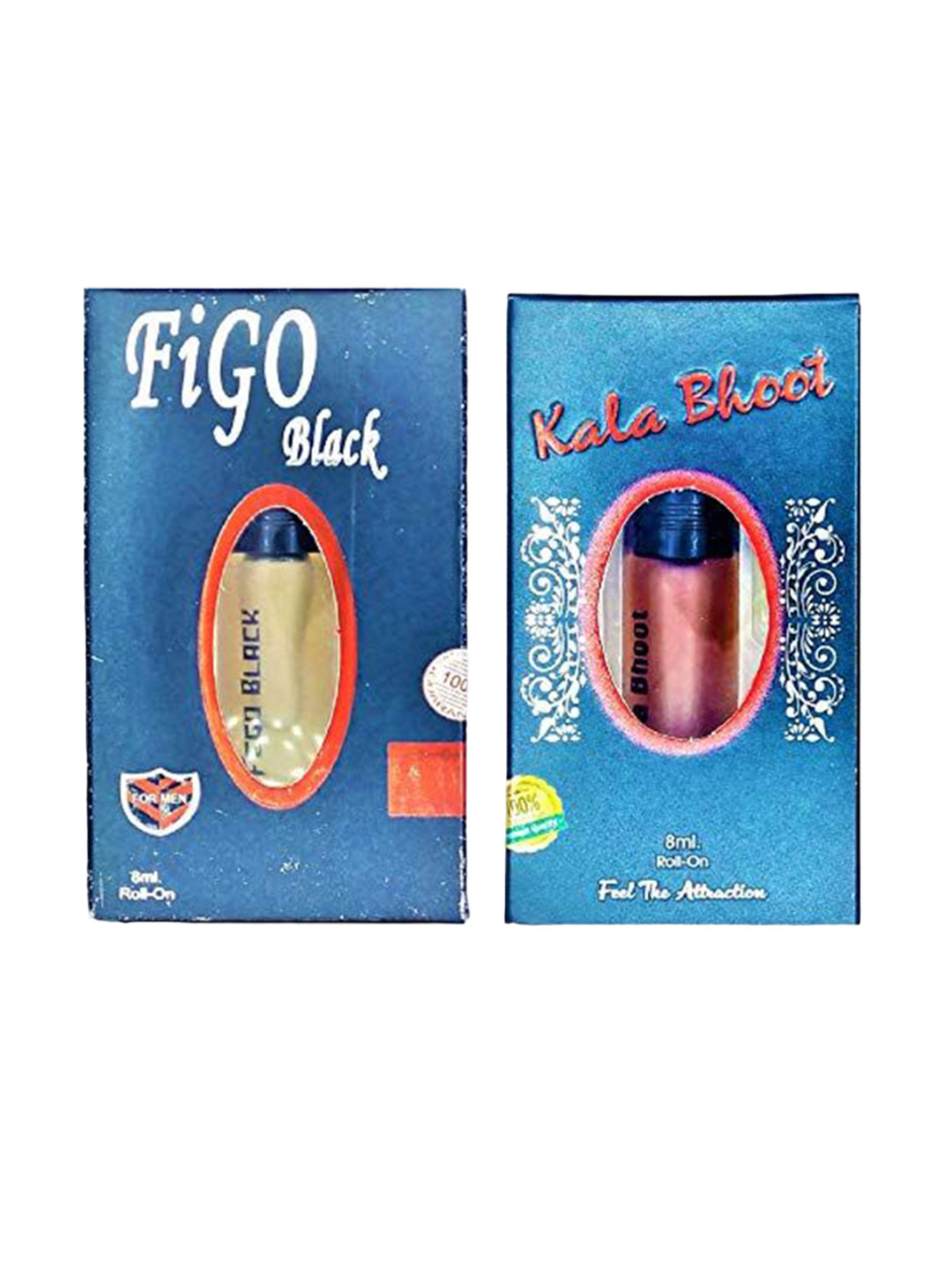 RAVIOUR LIFESTYLE Set Of 2 Kala Bhoot & Figo Black 100% Alcoholic Free Attar - 8 ml Each