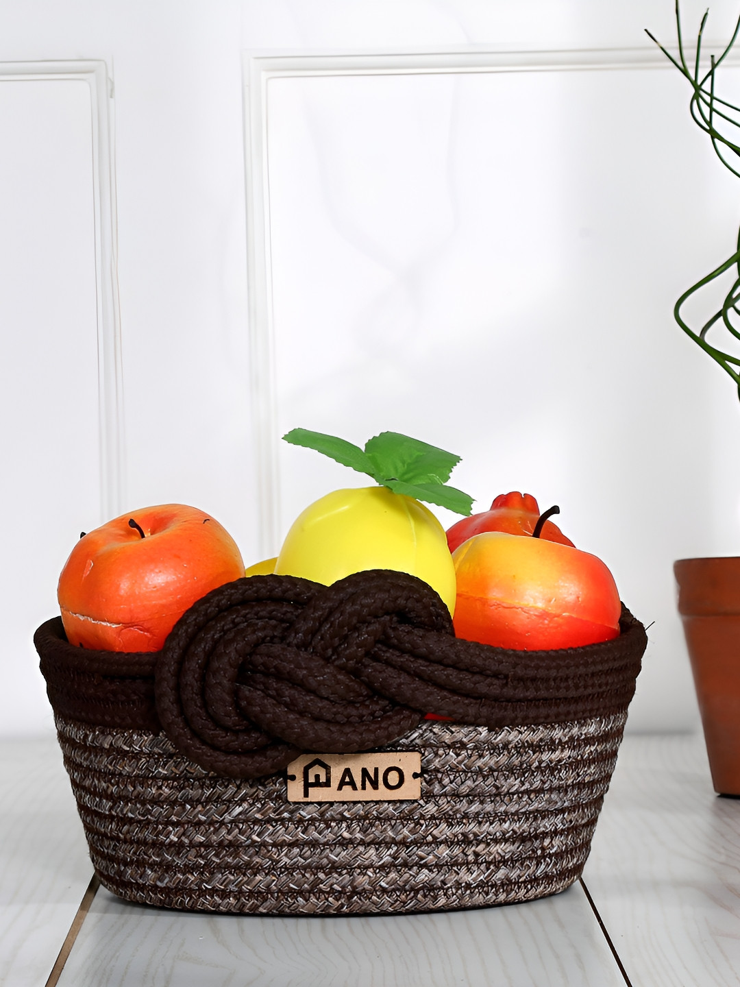 Pano Brown Round Shaped Fruit & Vegetable Basket