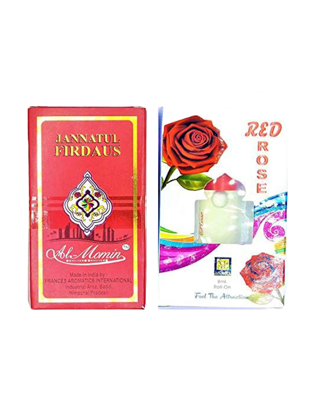 RAVIOUR LIFESTYLE Set Of 2 Jannatul Firdaus &  Red Rose Non-Alcoholic Attar - 8 ml Each