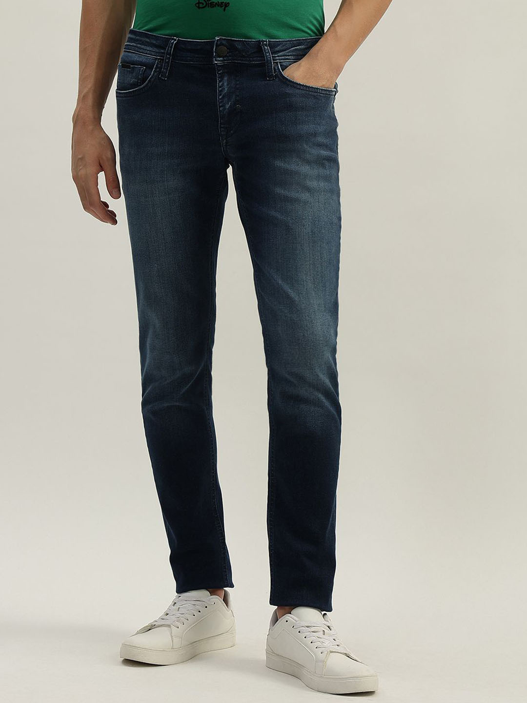Antony Morato Men Clean Look Mid-Rise Light Fade Jeans