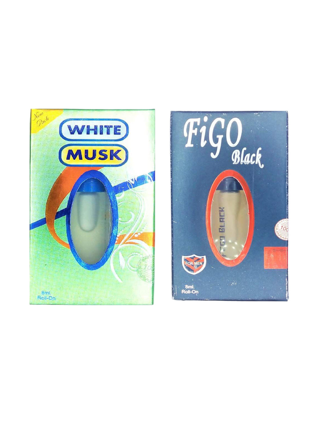 RAVIOUR LIFESTYLE Set Of 2 Figo Black & White Musk 100% Alcohol Free Attar - 8ml Each