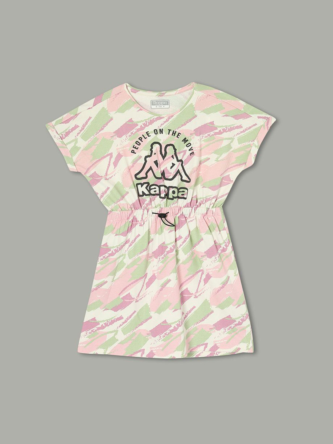 Kappa Girl's Abstract Printed Pure Cotton Fit & Flare Dress