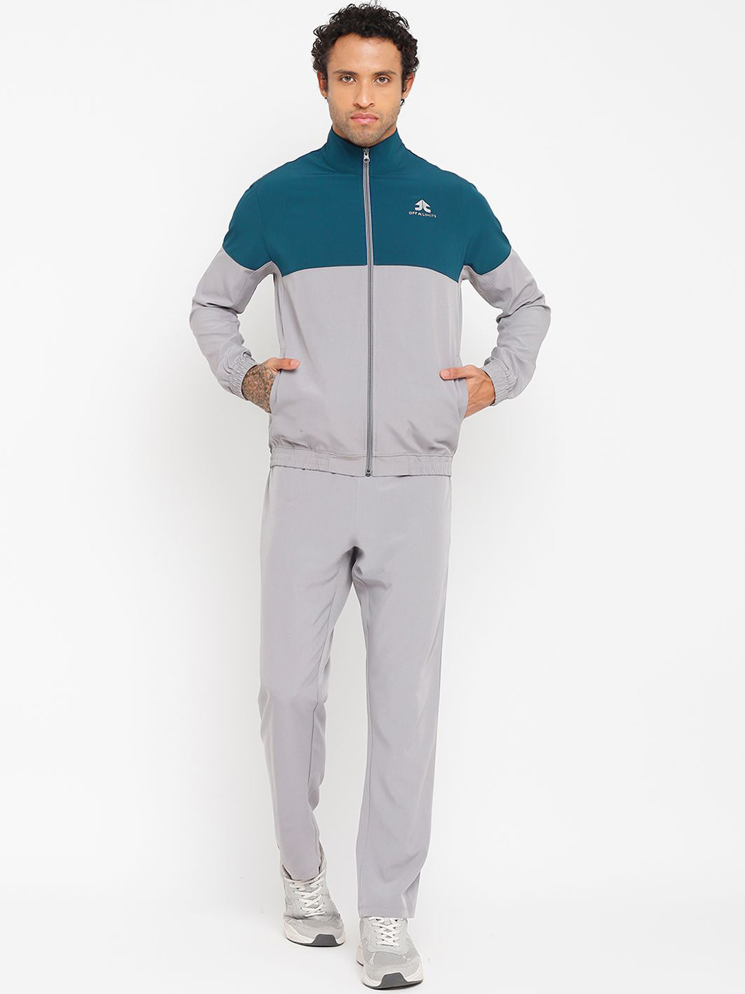 OFF LIMITS Men Brand Name Printed Long Sleeve Tracksuits