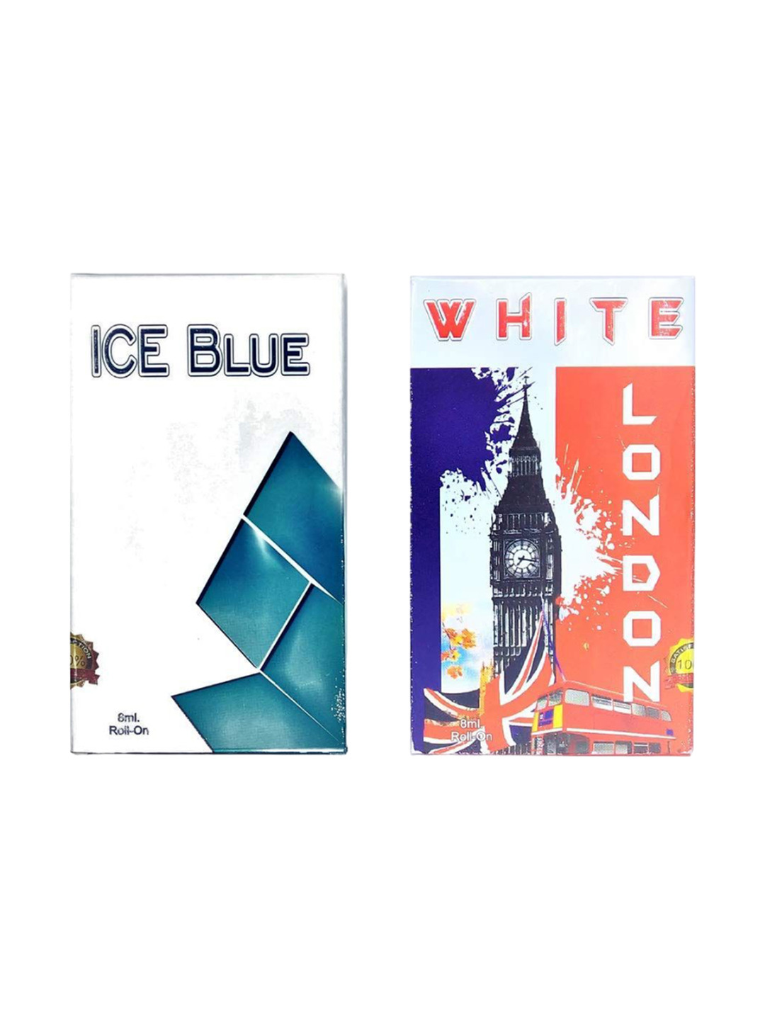 RAVIOUR LIFESTYLE Set Of 2 Ice Blue & White London Pure Alcohol Free Attar - 8 ml Each