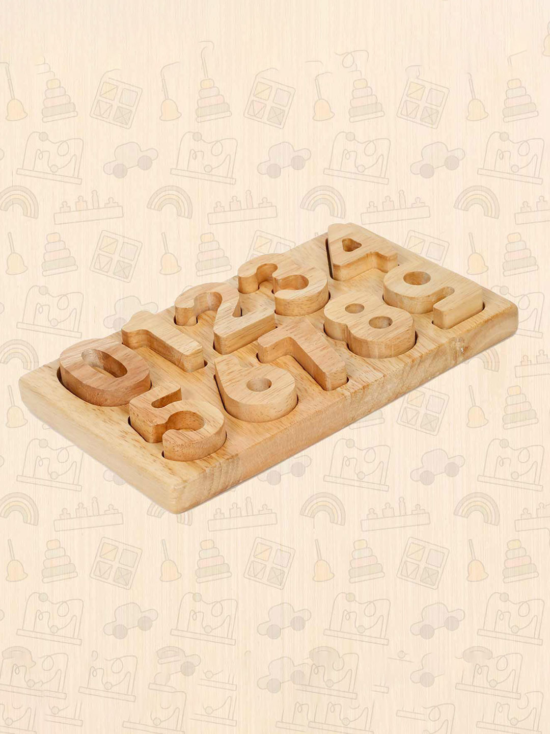 LITTLE GINNIE Kids Wooden 0-9 Number Puzzle