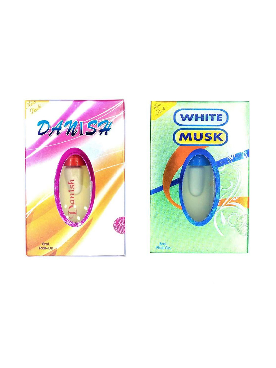 RAVIOUR LIFESTYLE Set Of 2 Danish & White Musk 100% Natural Alcohol Free Attar - 8 ml Each