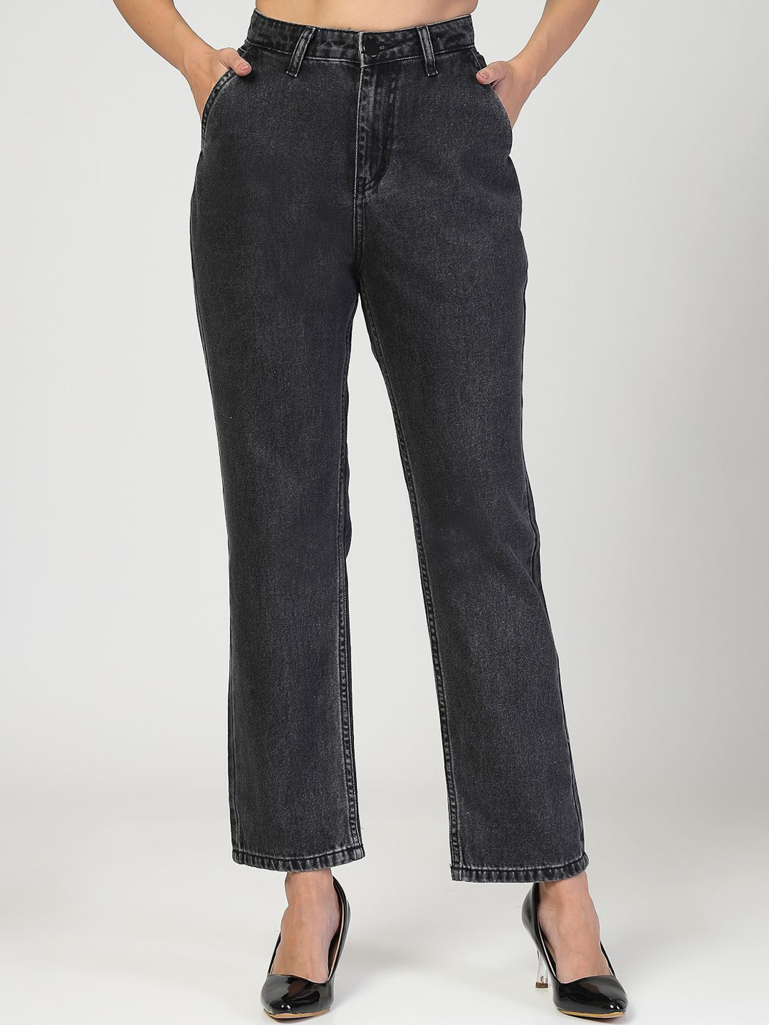 Style Quotient Women Jean Relaxed Fit High-Rise Light Fade Denim Jeans