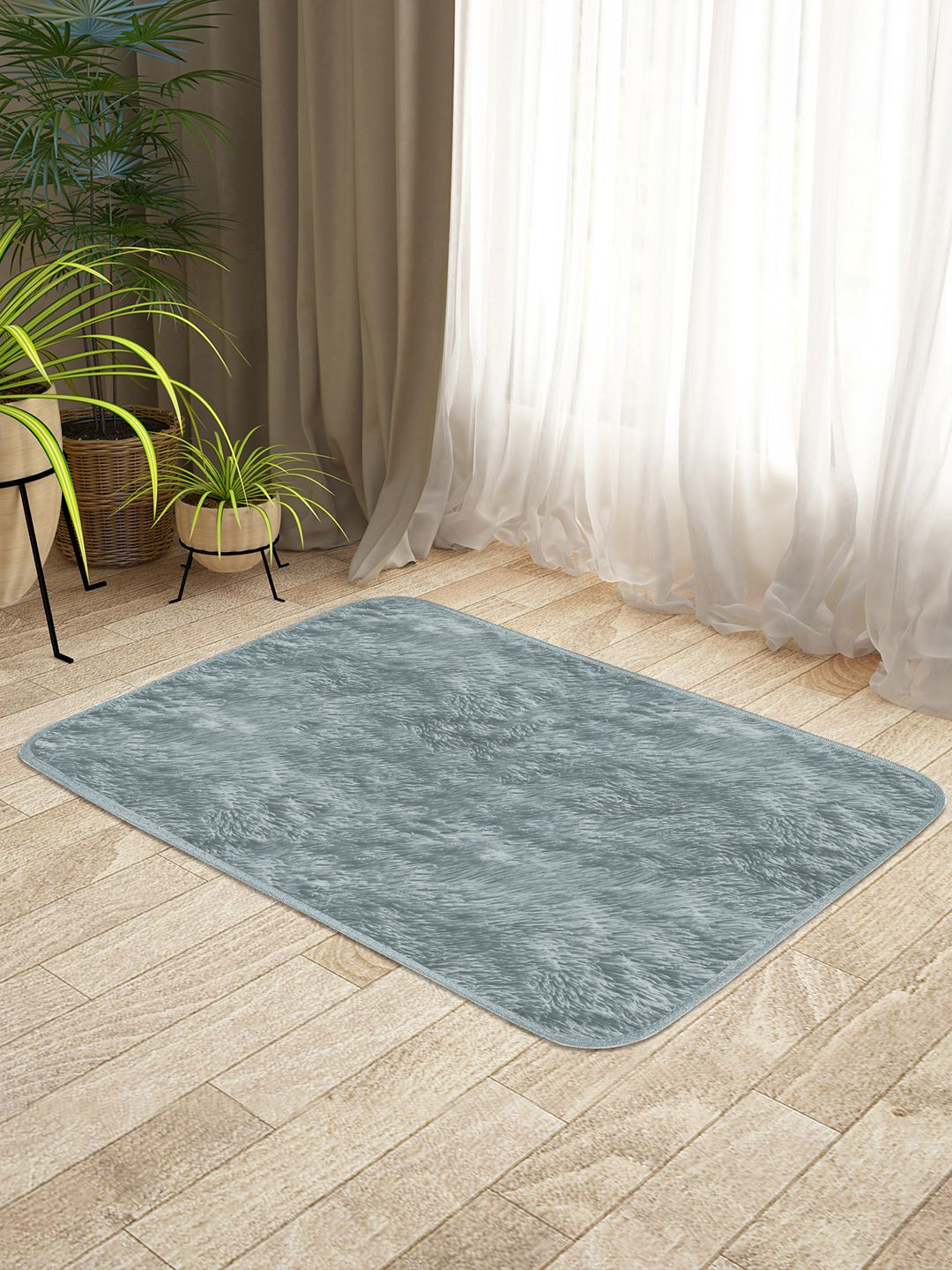 Story@home Grey Rectangular Anti-Slip Doormats