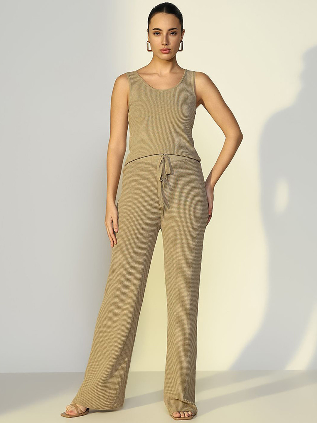 SHOWOFF Round Neck Top With Trouser