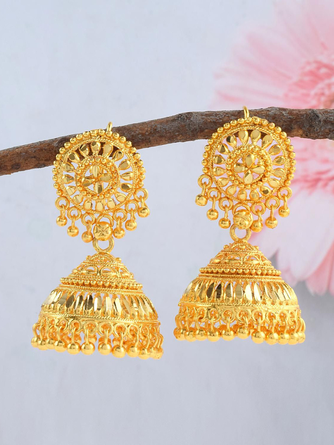 MEMOIR Gold-Plated Classic Jhumkas