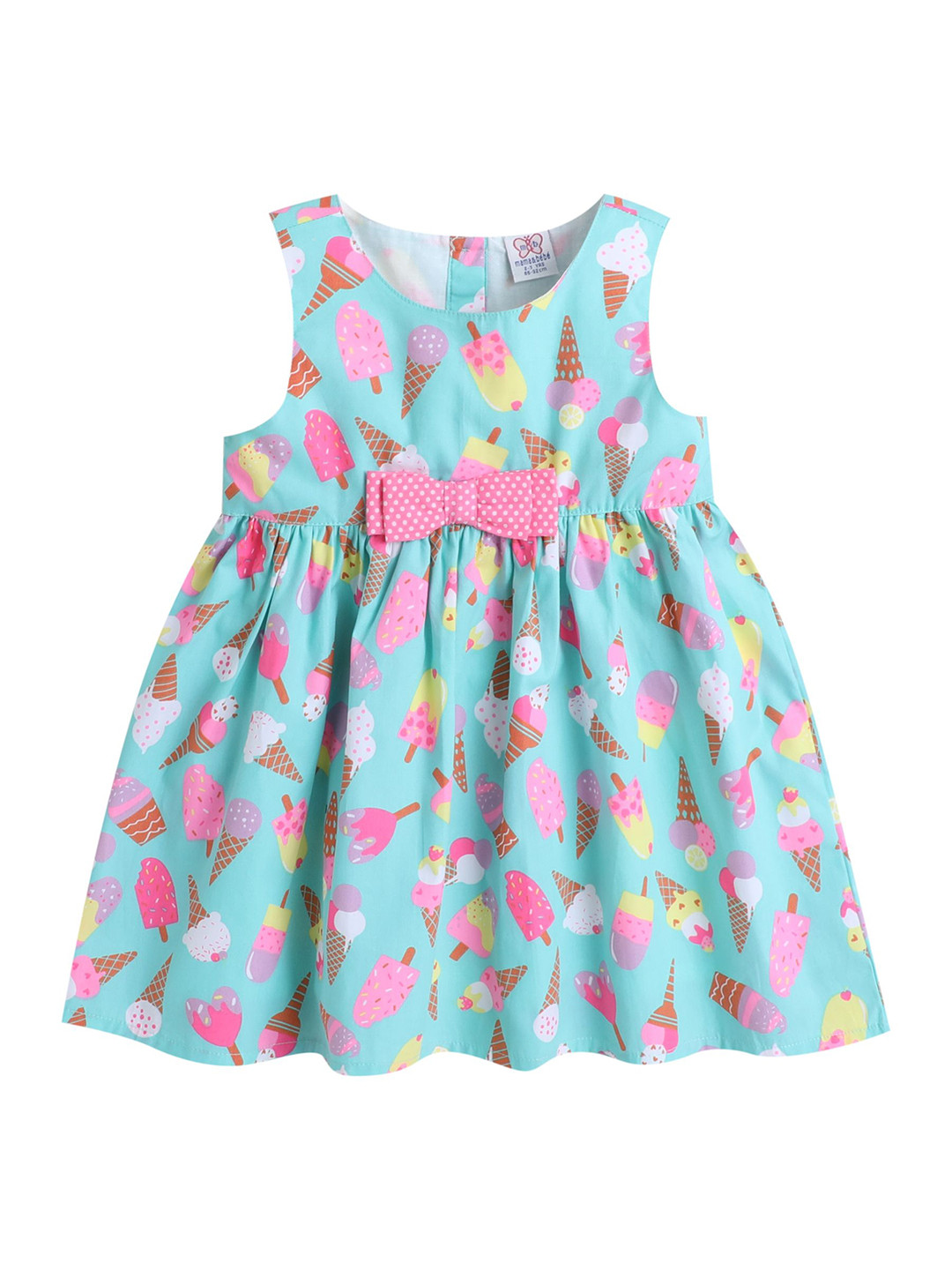 mama & bebe Baby Girls Cotton Printed Fit & Flare Midi Dress