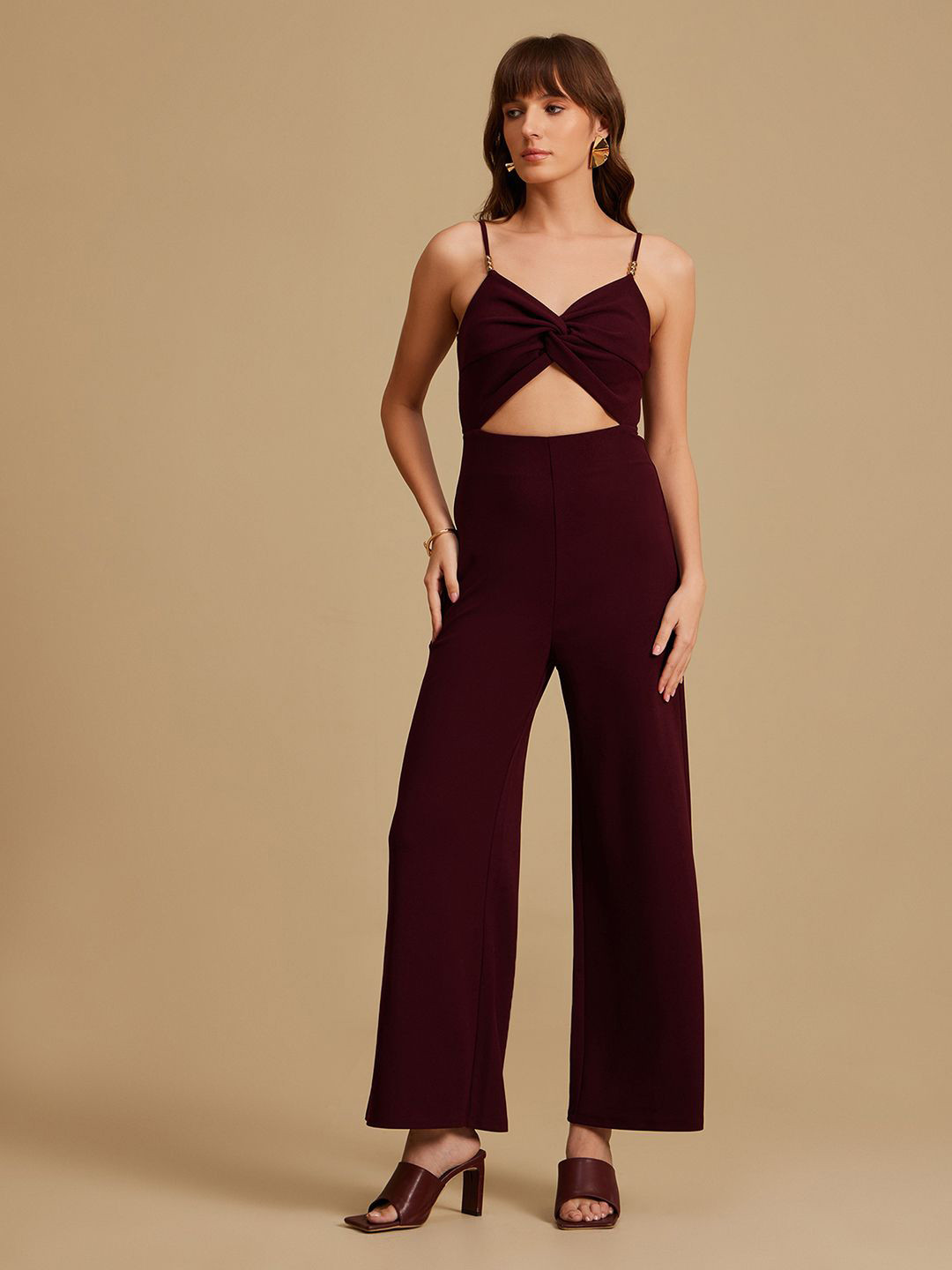 Kazo Women Twisted Knot Basic Jumpsuit
