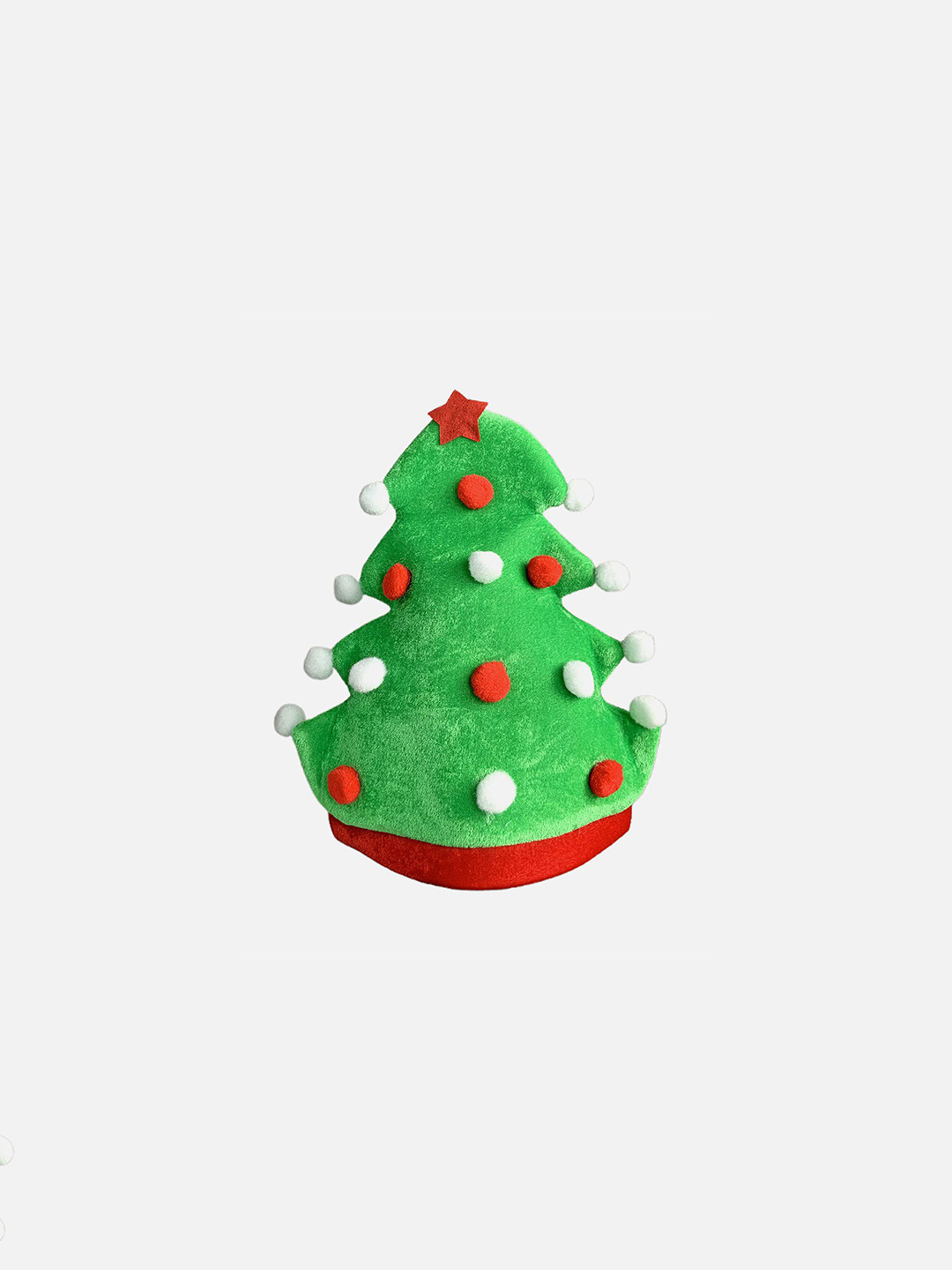 Little Surprise Box LLP Unisex 3d Pompom Christmas Tree Shaped Cap