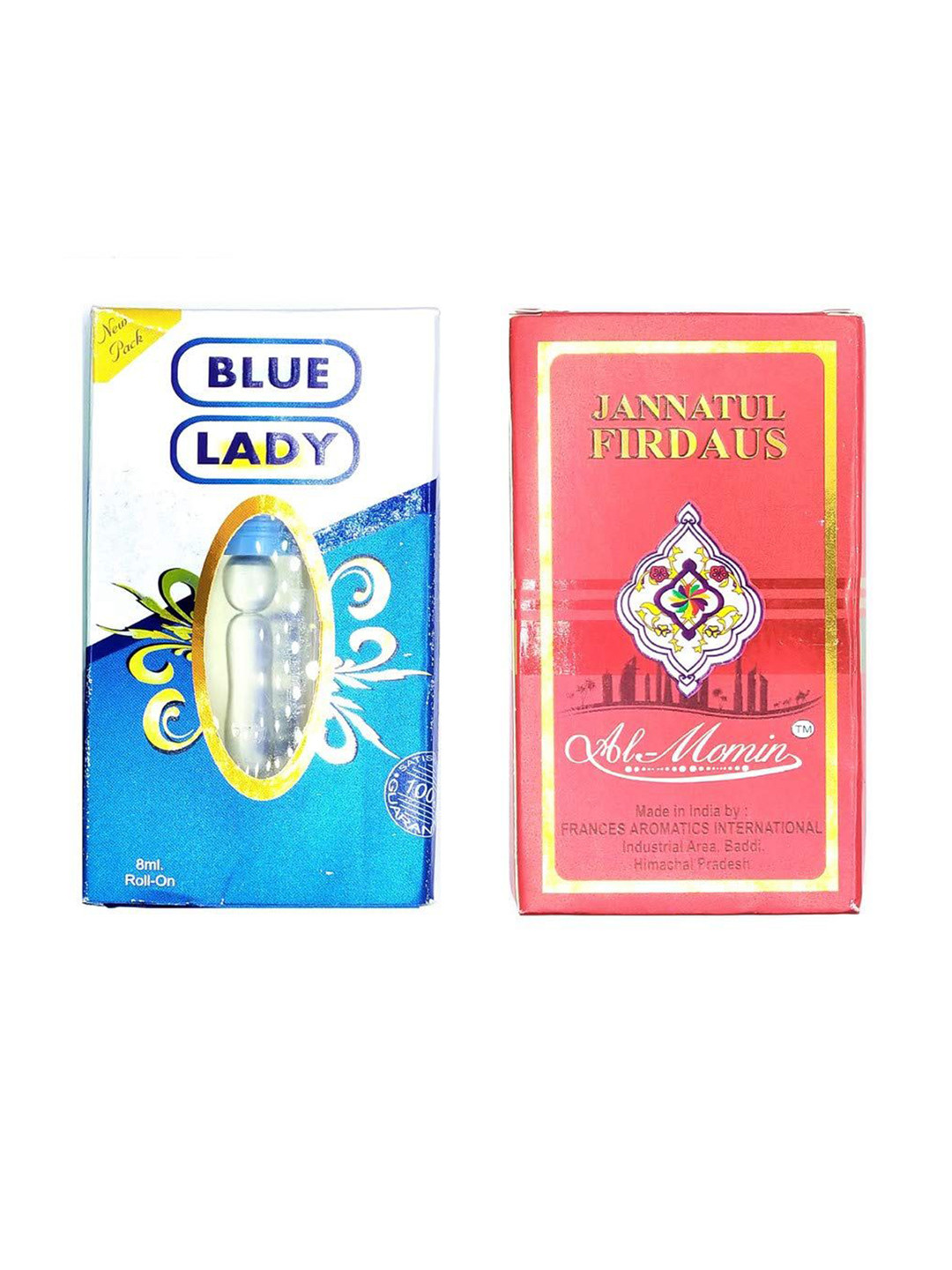 RAVIOUR LIFESTYLE Set Of 2 Jannat Ul Firdous & Blue Lady Alcohol Free Attar- 8 ml Each