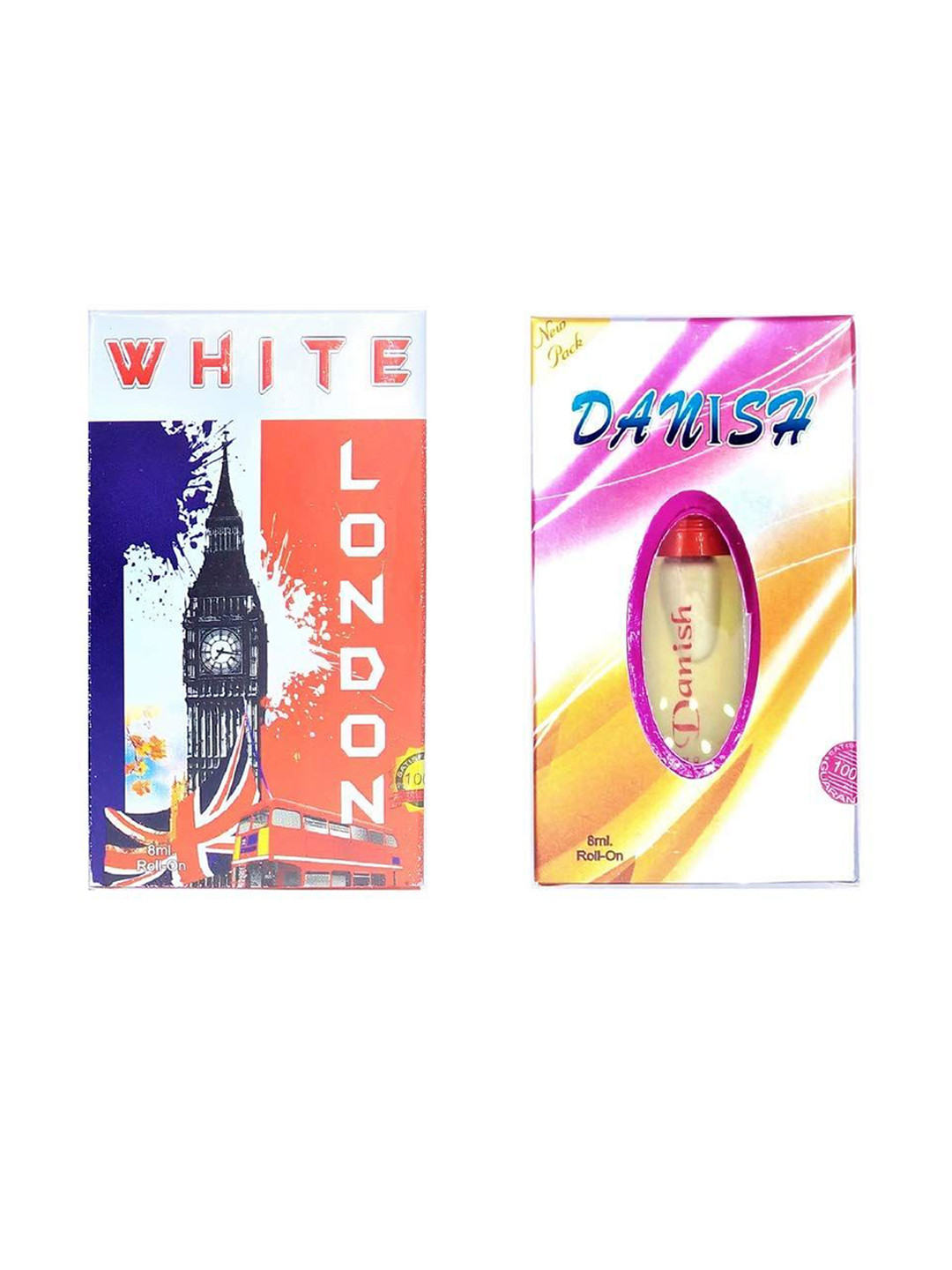 RAVIOUR LIFESTYLE Set Of 2 Danish & White London Non Alcoholic Roll On Attar - 8 ml Each