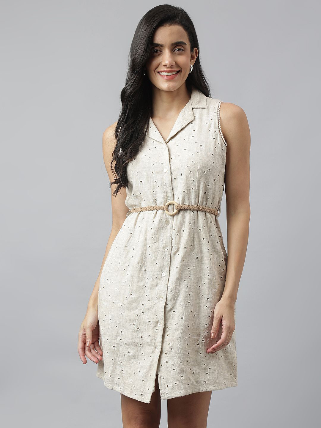 Latin Quarters Women Self Design Shirt Dress