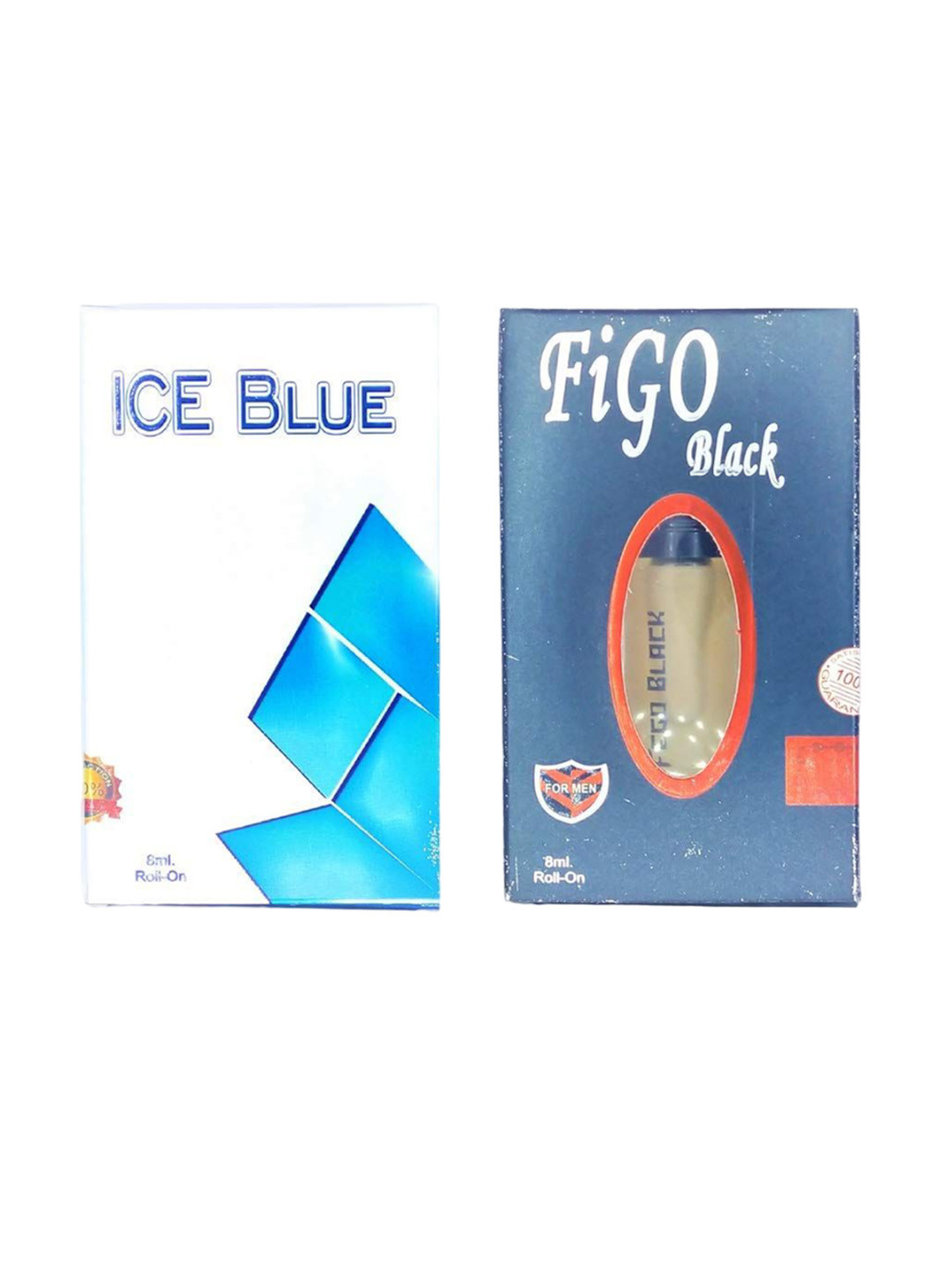 RAVIOUR LIFESTYLE Set Of 2 Figo Black & Ice Blue Alcohol-Free Roll On Attar- 8ml Each