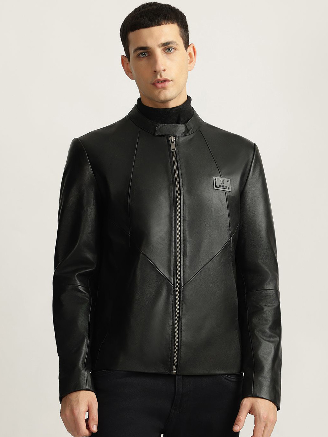 Iconic Men Faux Leather Biker Jacket