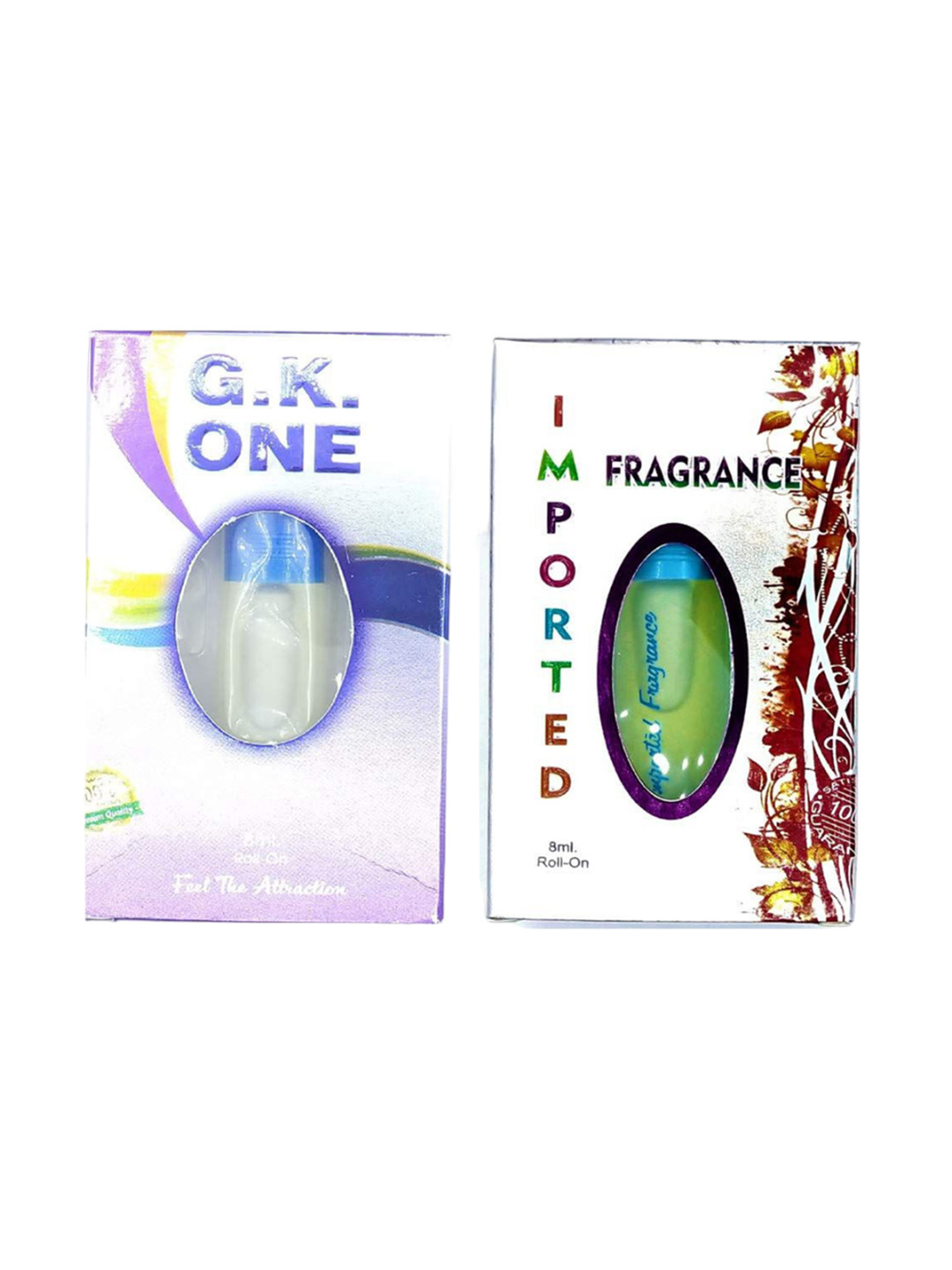 RAVIOUR LIFESTYLE Set Of 2 G.K. One & Imported 100% Pure Alcohol-Free Attar -8 ml Each