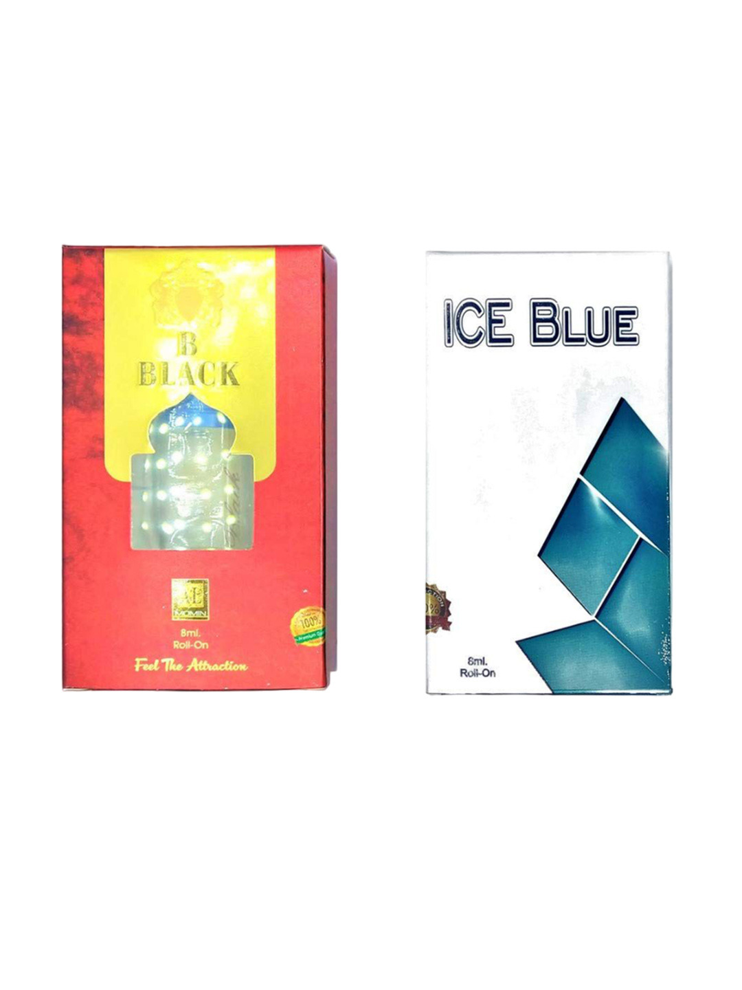 RAVIOUR LIFESTYLE Set Of 2 Ice Blue & B Black 100% Alcoholic Free Attar - 8 ml Each