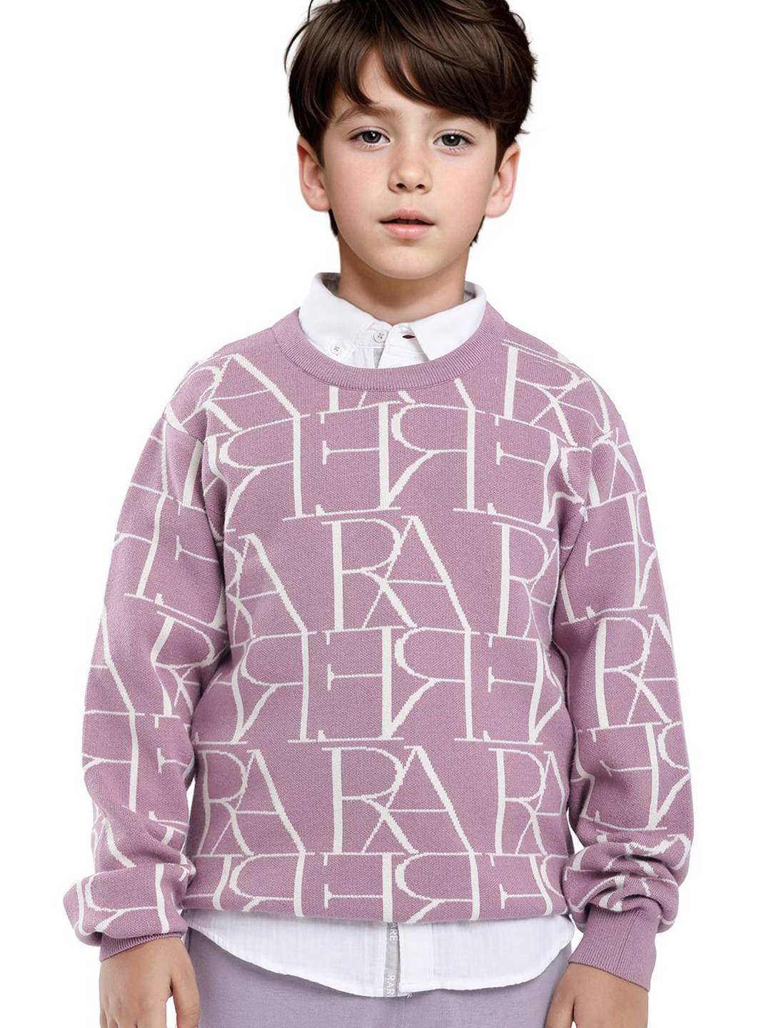Rare Ones Boys Allover Trpography Print Sweater