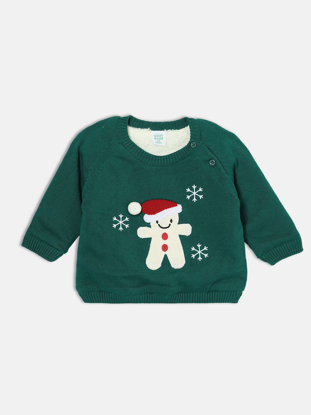 MINI KLUB Boys Cotton Humour and Comic Round Neck Pullover with Embroidered Detail