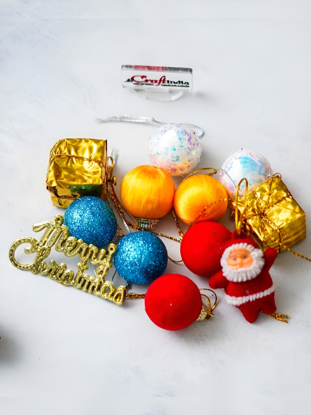 eCraftIndia Yellow & Red Christmas Tree Hanging Festive Decor