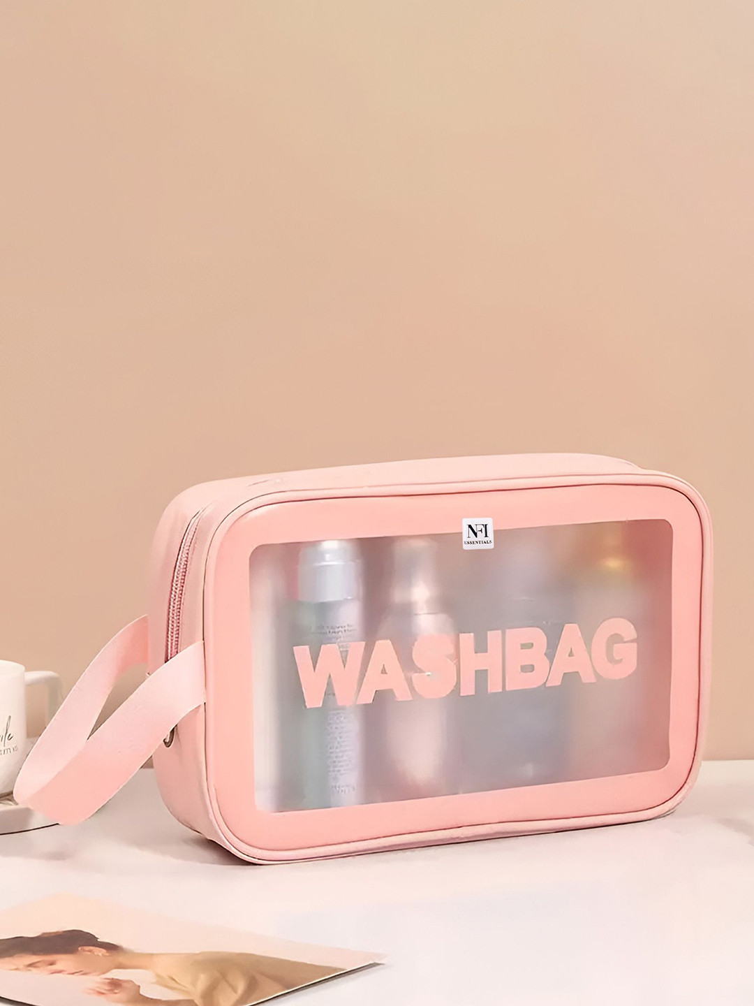 NFI essentials Printed Cosmetic Makeup Pouch - Pink