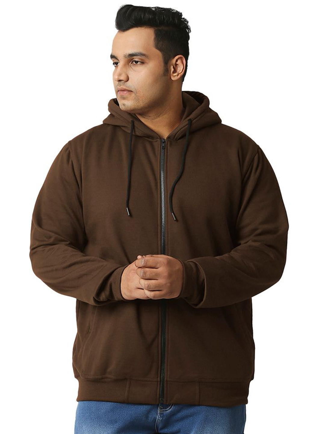 Wear Your Opinion Men Plus Size Zipper Hoodie Sweatshirt