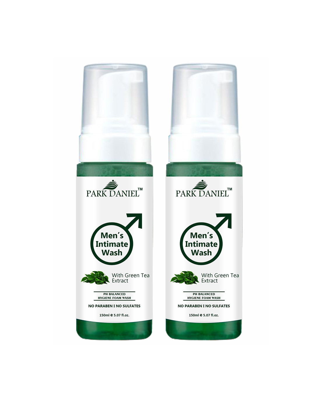 Park Daniel Set Of 2 Men Intimate Wash With Green Tea Extract- 150 ml Each