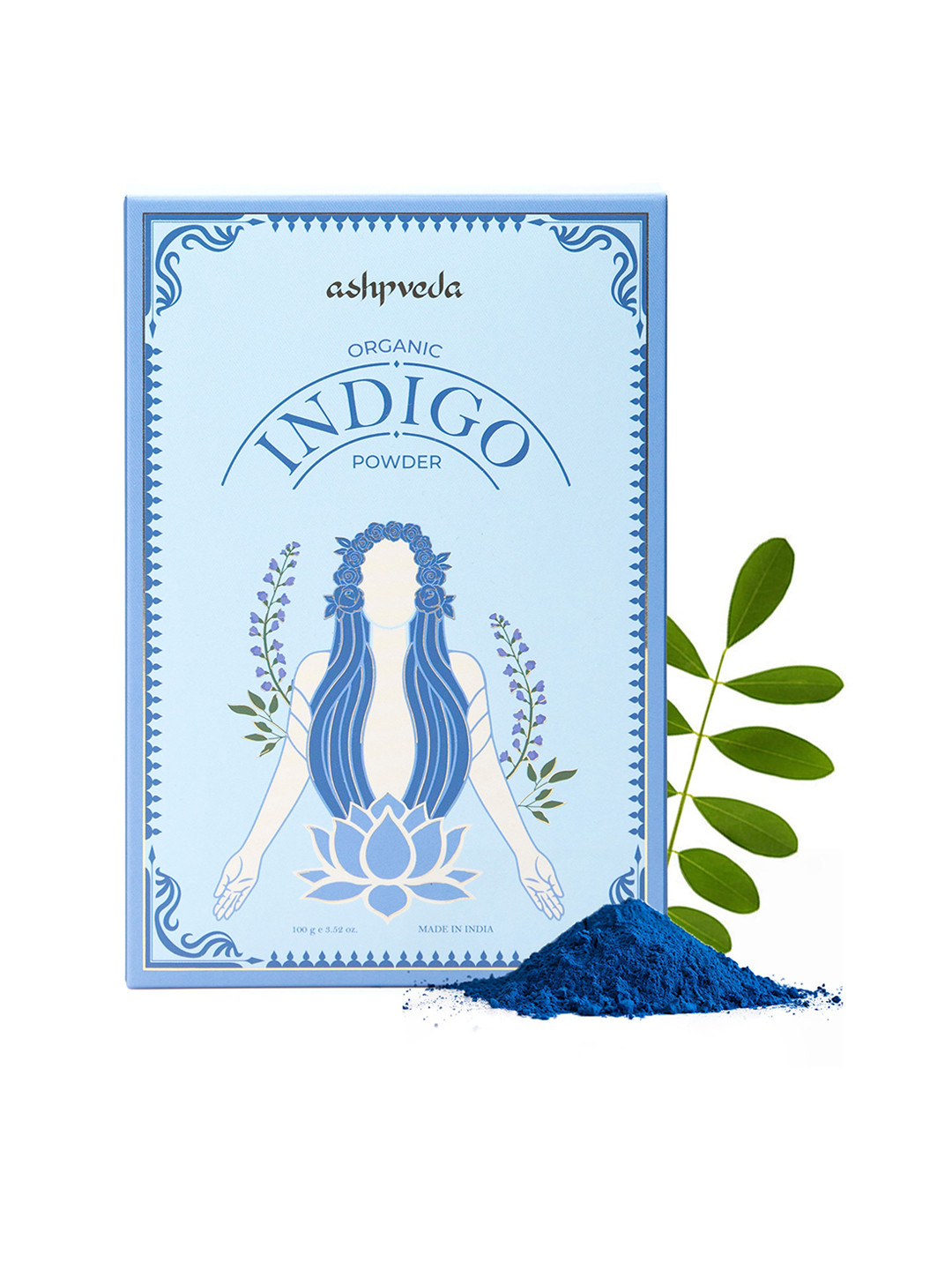 ASHPVEDA Organic Chemical Free Indigo Powder - 100 g Shade Blue
