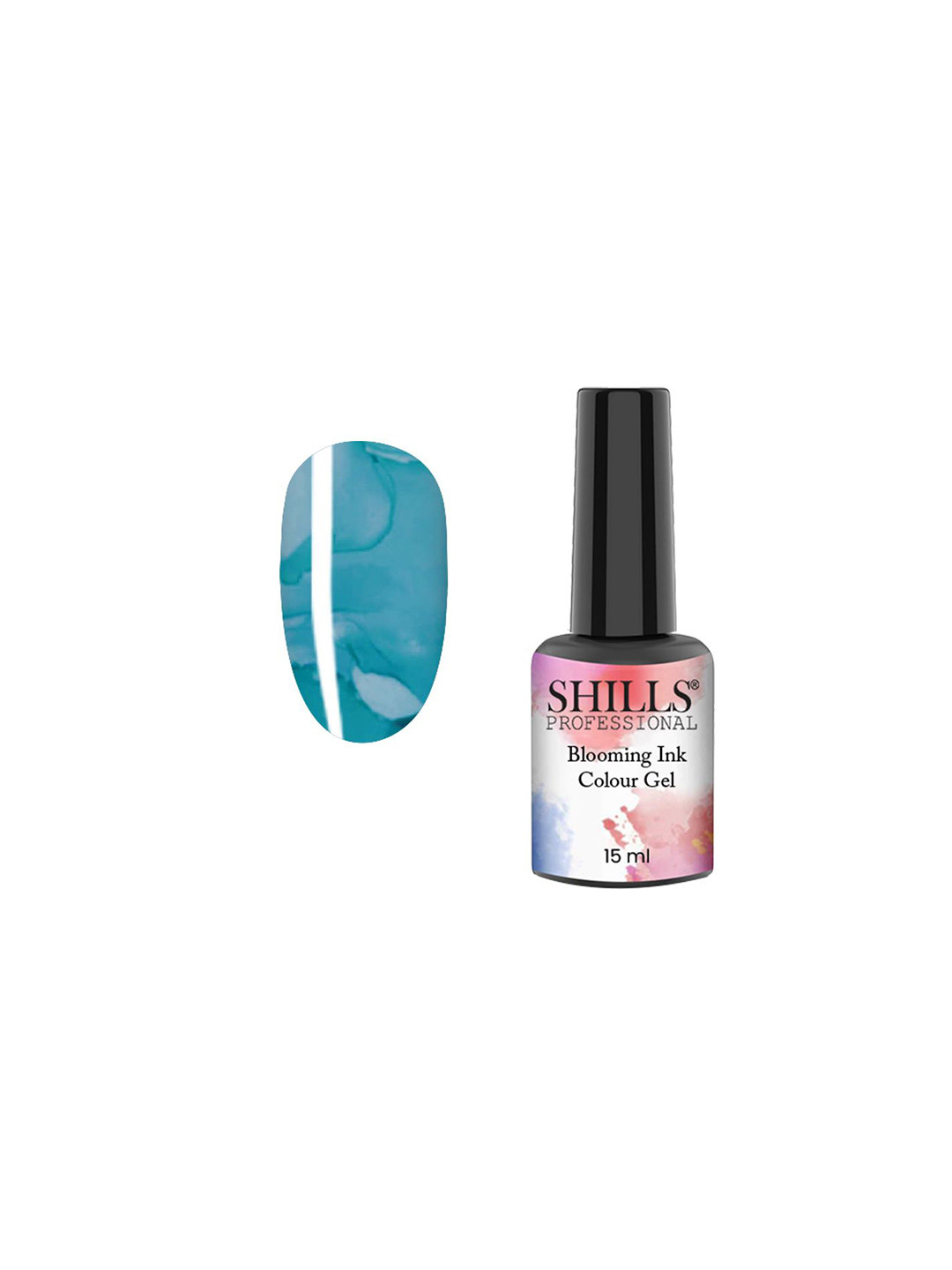 shills professional Blooming Ink Color Gel Nail Polish- 15 ml- 010 - Turquoise Blue