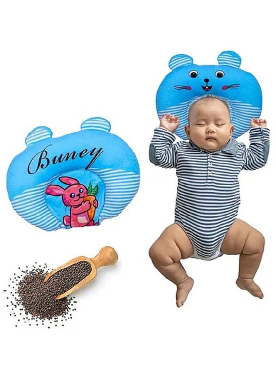 NeonateCare Kids Blue Baby Head Shaping Pillow