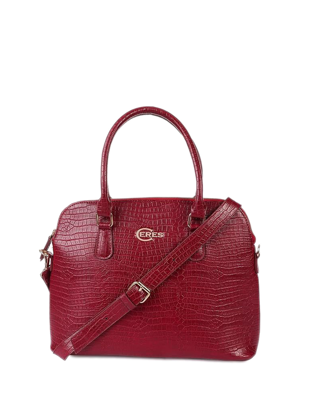 CERES PU Swagger Handheld Bag With Detachable Sling Strap