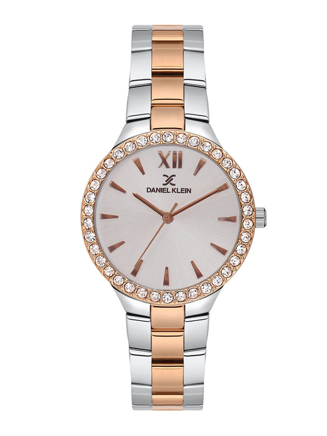 Daniel Klein Women Embellished Dial & Bracelet Style Straps Analogue Watch DK.1.13205-8