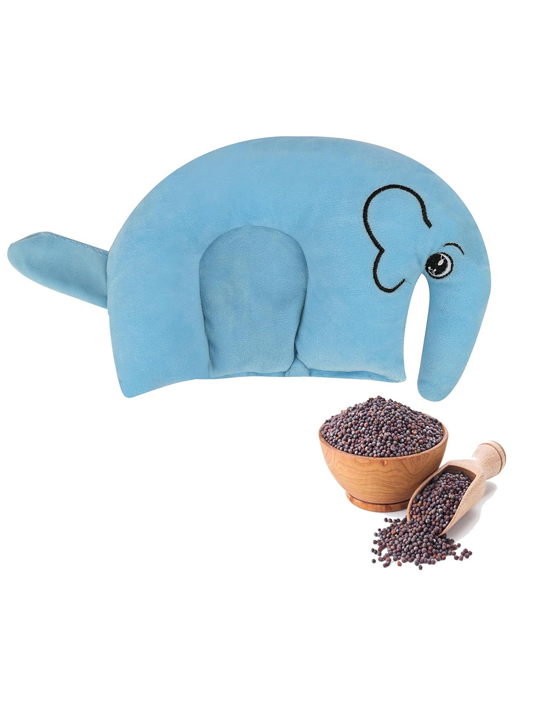 NeonateCare Infants Blue & Black Cotton Baby Head Shaping Pillow