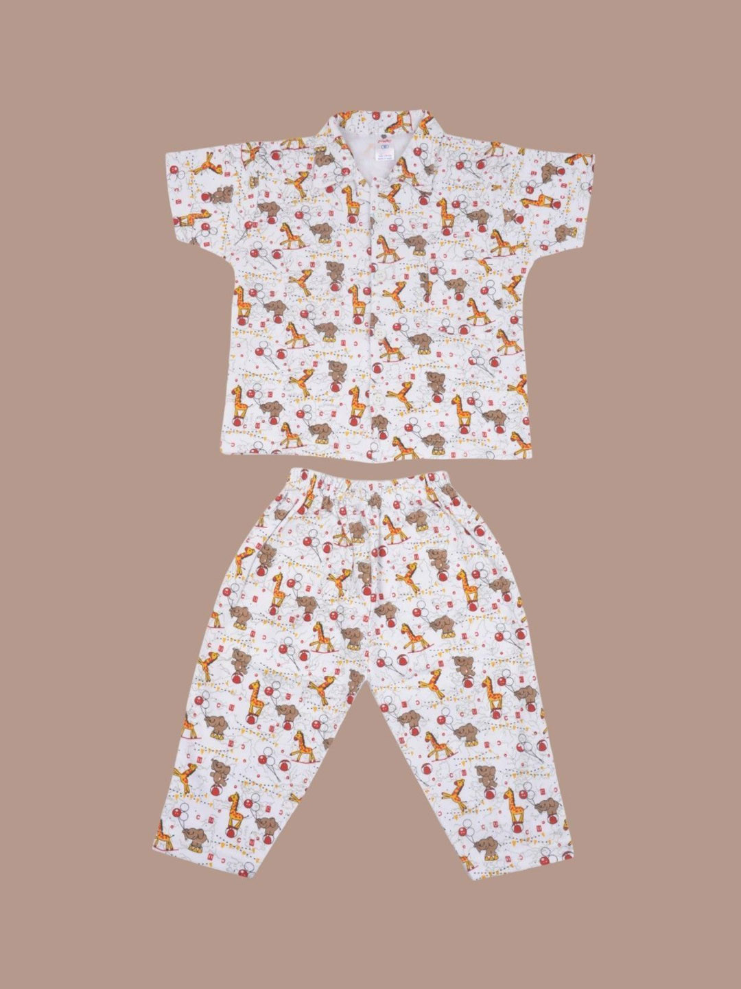 Yellow Bee Boys Printed Pure Cotton Night suit