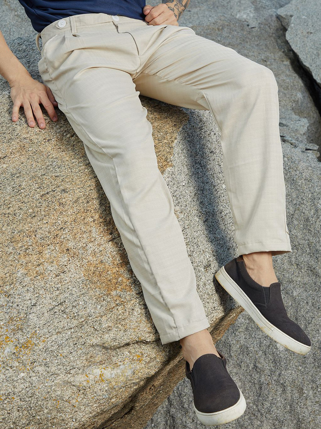 Campus Sutra Men Comfort Regular Fit Korean Trouser