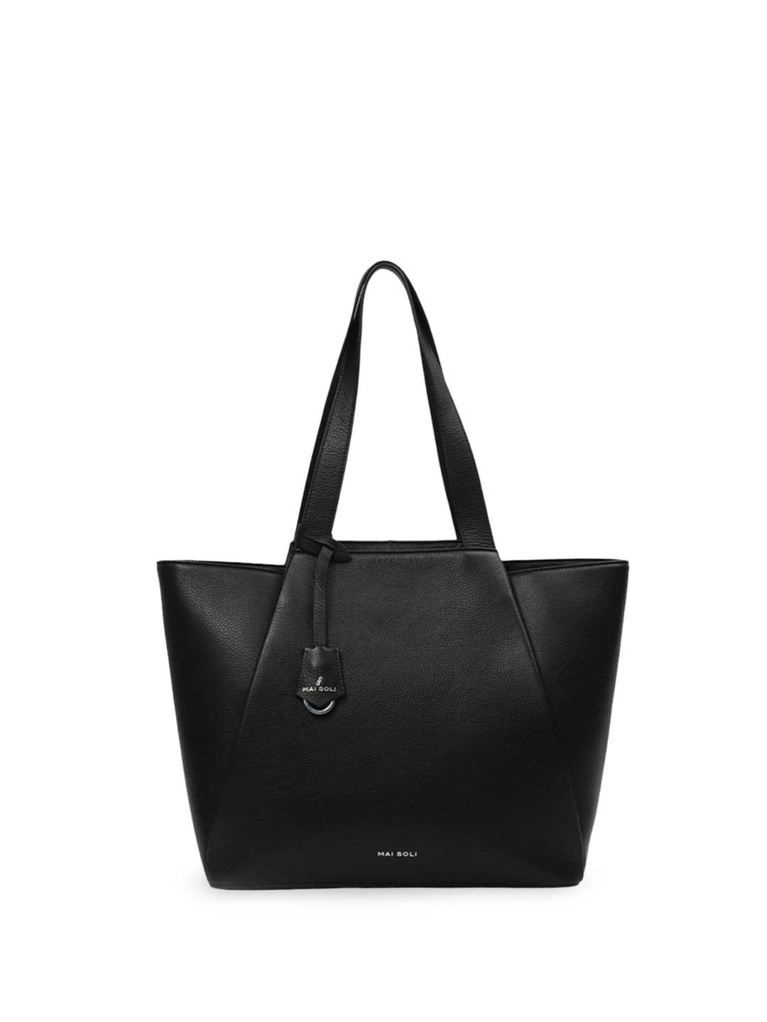 Women Black Genuine Leather Clover Tote Bag