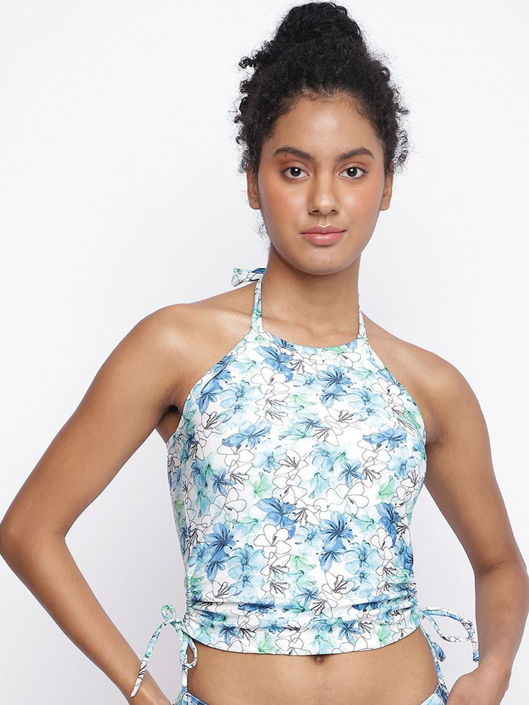 La Intimo Printed Halter Neck Tankini