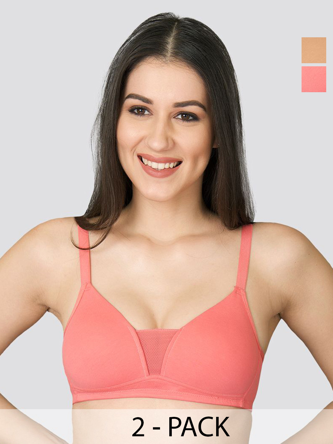 K LINGERIE Women Cotton Medium Coverage Lightly Padded T-shirt Bra  CRL-ND