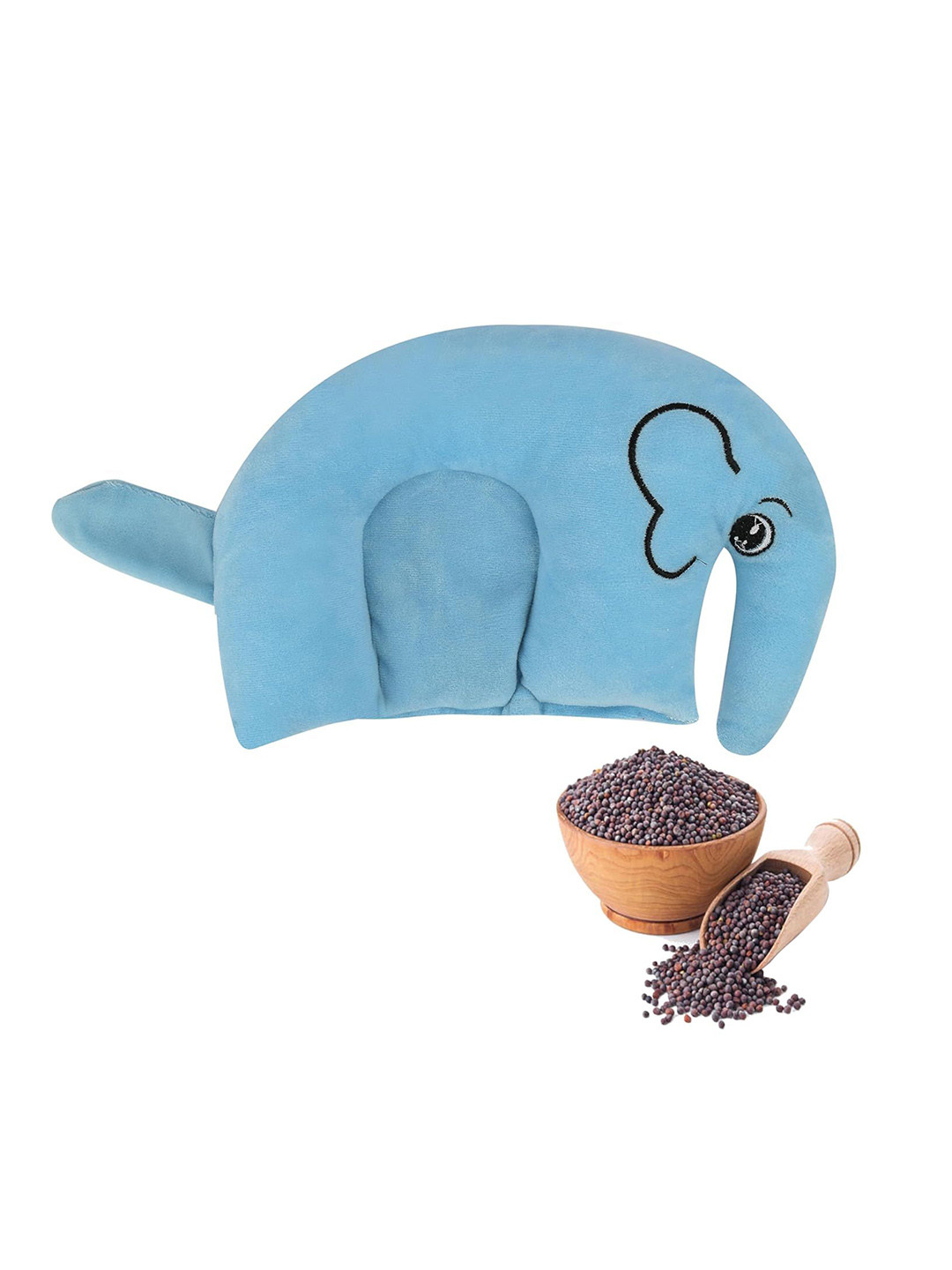 NeonateCare Kids Blue & Black Cotton Baby Head Shaping Pillow