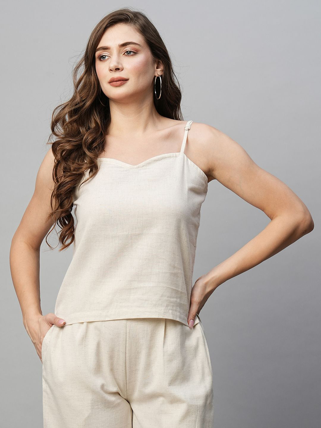 Babli Sweetheart Neck Cotton Top