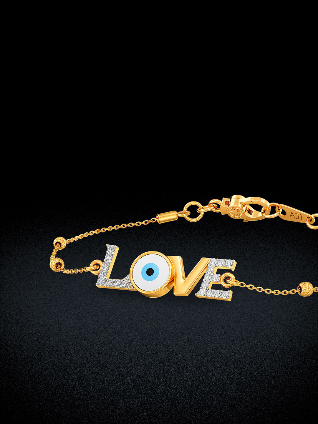 Joyalukkas 22K Dazzling Love Evil Eye Bracelet Gold