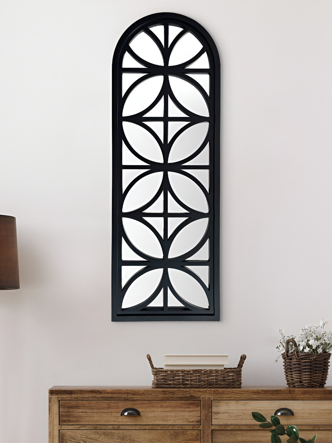 Home Centre Corsica Reflection Black Decorative Wall Mirrors
