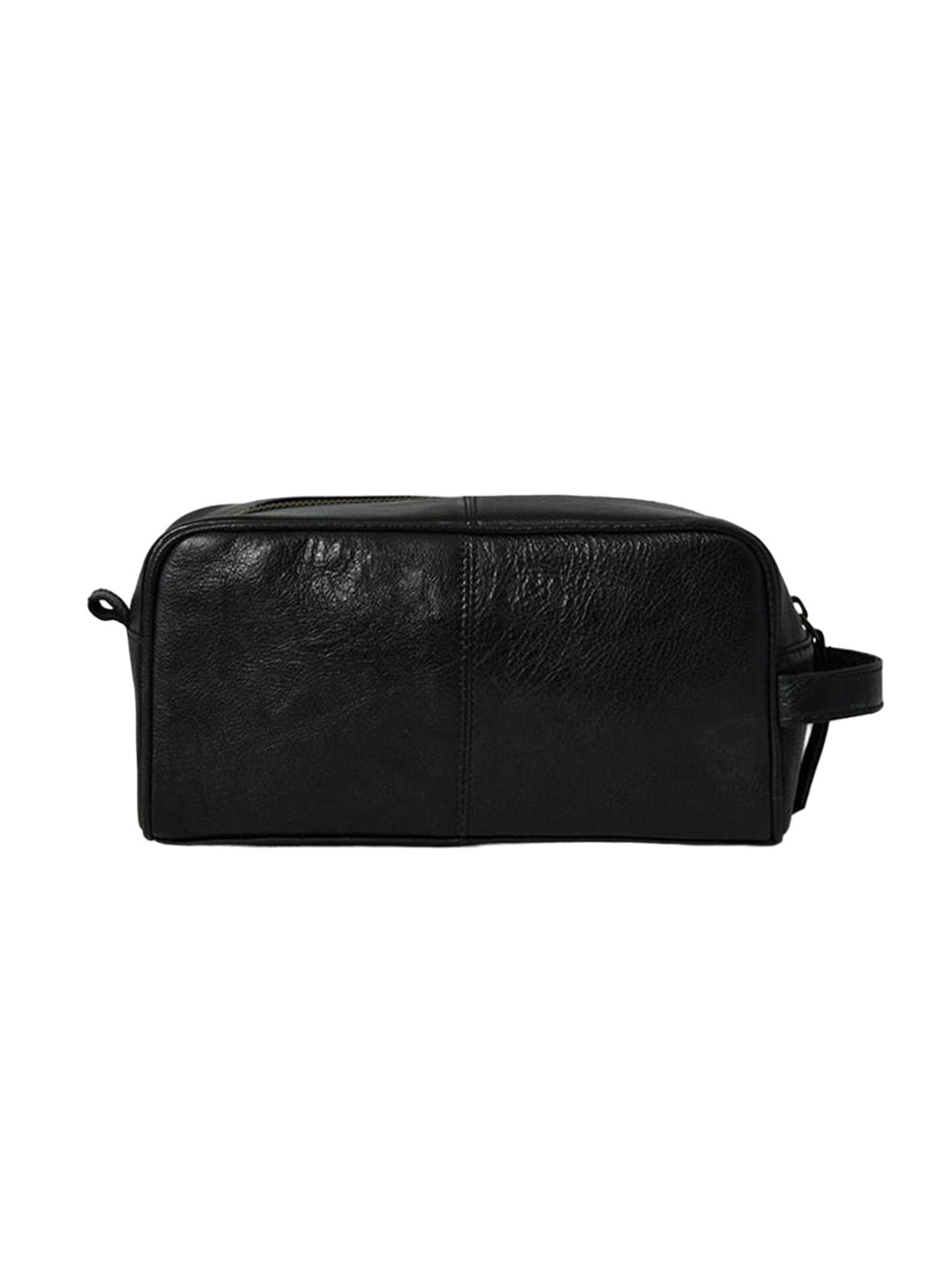MaheTri Unisex Textured Leather Toiletry Pouch